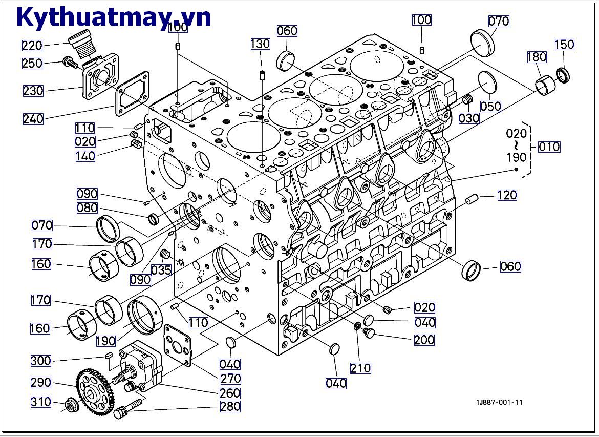 Vỏ hộp trục khuỷa ( cũ) <BJPZ999